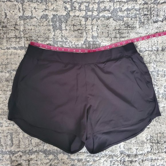 Member's Mark Women's Active Woven Rib Running Shorts Black Size XXL - Picture 10 of 12